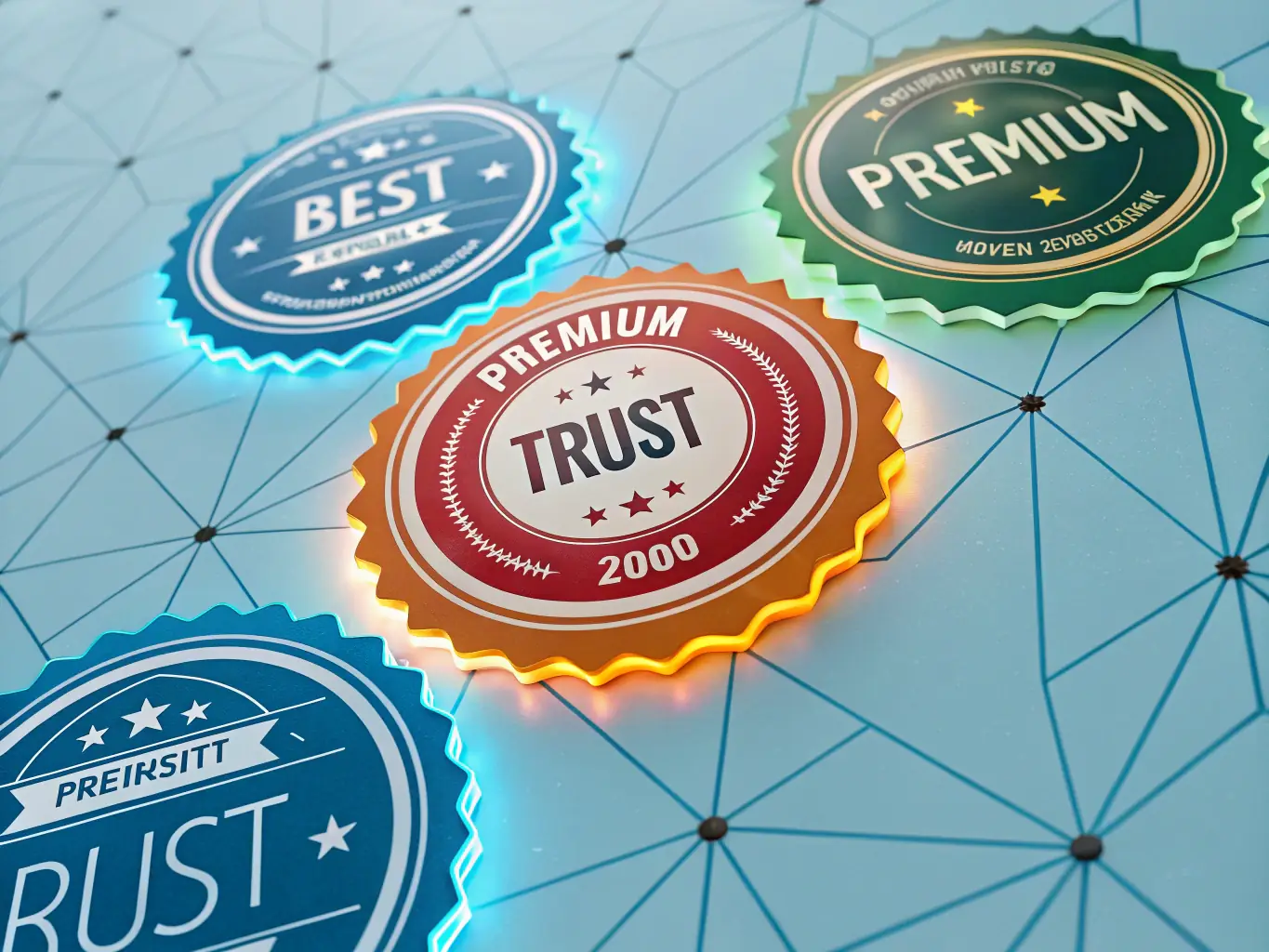 An image representing compliance verification, such as a digital badge or certificate, displayed on a secure platform interface. The image conveys trust and security.